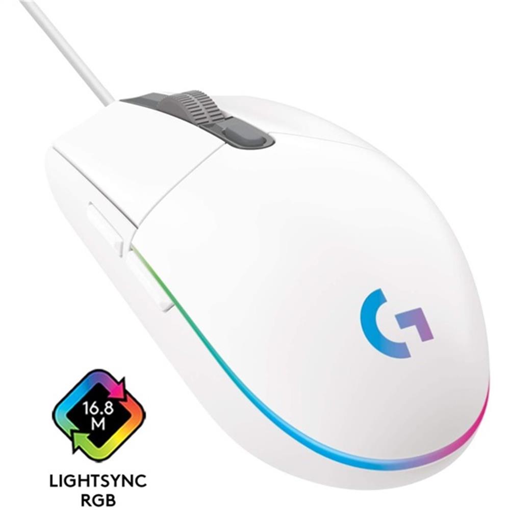 Eladó Gamer egér USB Logitech G203 Lightsync fehér - olcsó, Új Eladó - Miskolc ( Borsod-Abaúj-Zemplén ) fotó