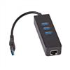 3 port USB HUB Plus Ethernet USB 3.0 Akyga