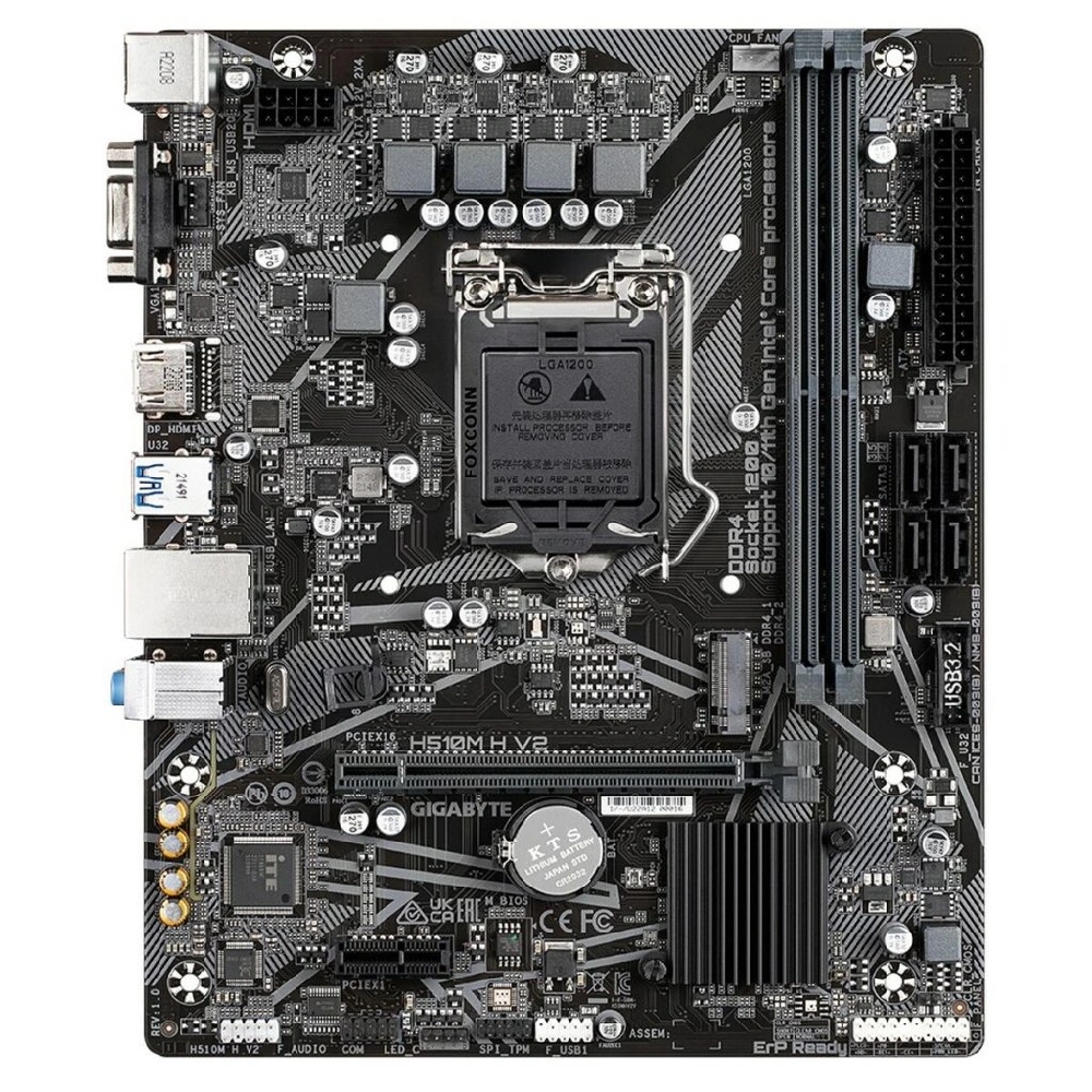 Eladó Már csak volt!!! Alaplap H470 LGA1200 2xDDR4 Gigabyte H510M H V2 mATX - olcsó, Új Eladó Már csak volt!!! - Miskolc ( Borsod-Abaúj-Zemplén ) fotó