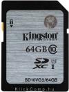 Memória-kártya 64GB SD SDXC Class10 Kingston SD10VG2 64B