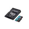 Memória-kártya 128GB SD micro Kingston Canvas Go! Plus SDCG3 128GB adapterrel