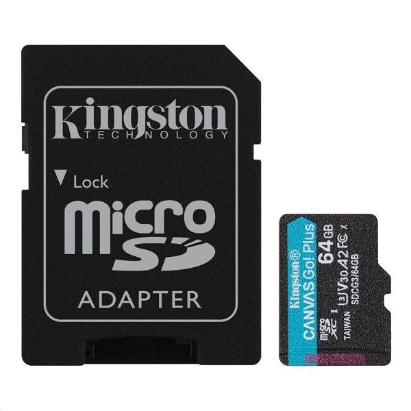 Eladó Memória-kártya 64GB SD micro adapterrel (SDXC Class 10  UHS-I U3) Kingston Canva - olcsó, Új Eladó - Miskolc ( Borsod-Abaúj-Zemplén ) fotó