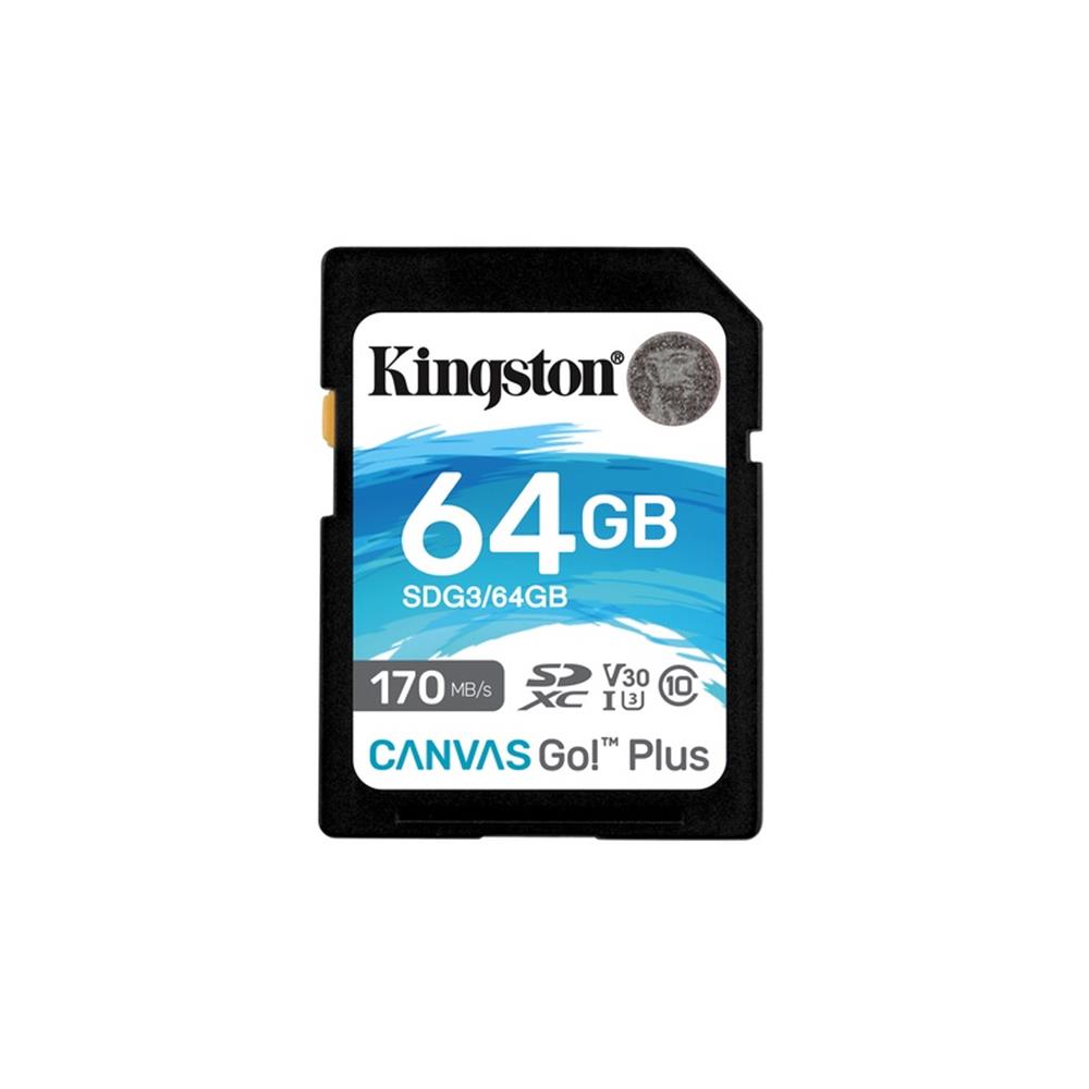 Eladó Memória-kártya 64GB SD (SDXC Class 10 UHS-I U3) Kingston Canvas Go Plus SDG3 64G - olcsó, Új Eladó - Miskolc ( Borsod-Abaúj-Zemplén ) fotó