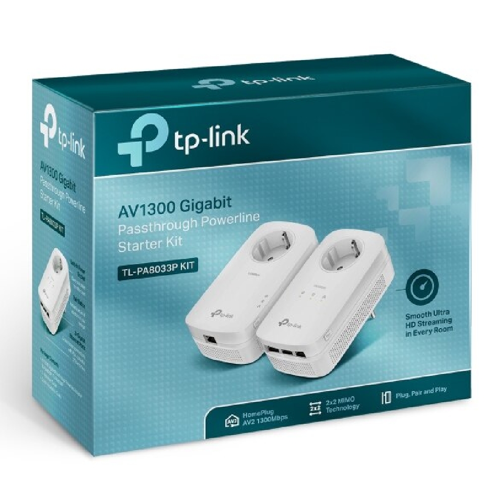 Eladó Már csak volt!!! Powerline Adapter TP-LINK TL-PA8033P-KIT AV1300 3-Port Gigabit Passthrough Power - olcsó, Új Eladó Már csak volt!!! - Miskolc ( Borsod-Abaúj-Zemplén ) fotó